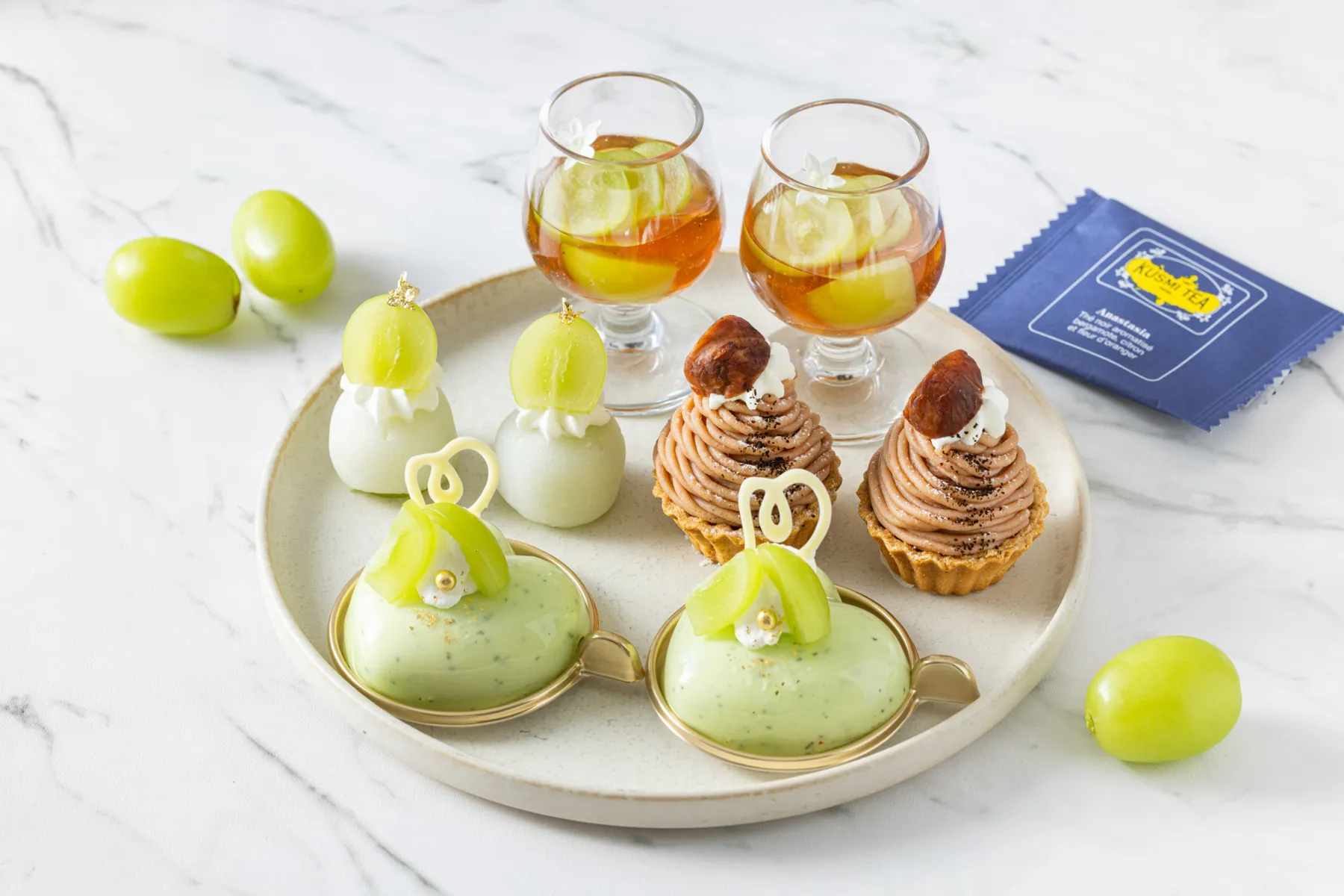 Shine Muscat Afternoon Tea Set～KUSMI TEA Collaboration～【川越プリンスホテル】_3