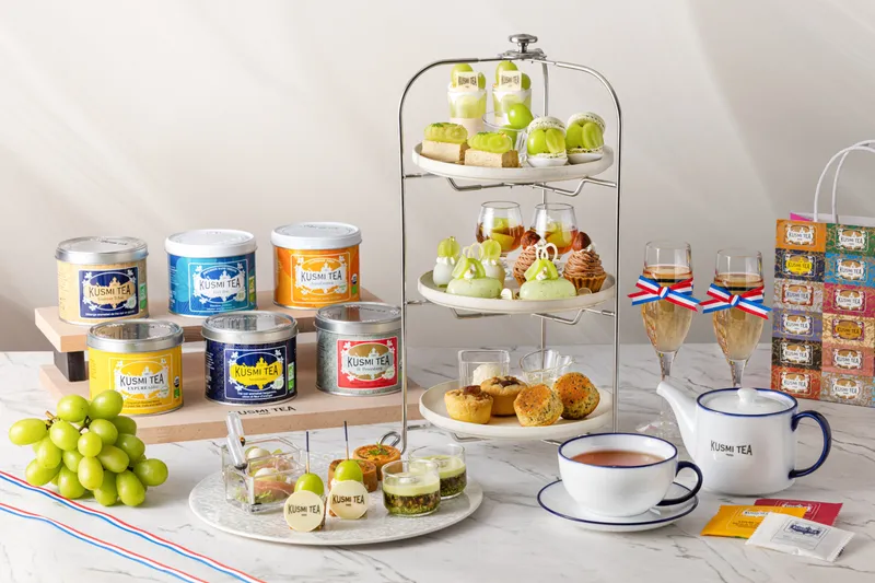 「Shine Muscat Afternoon Tea Set～KUSMI TEA Collaboration～」イメージ