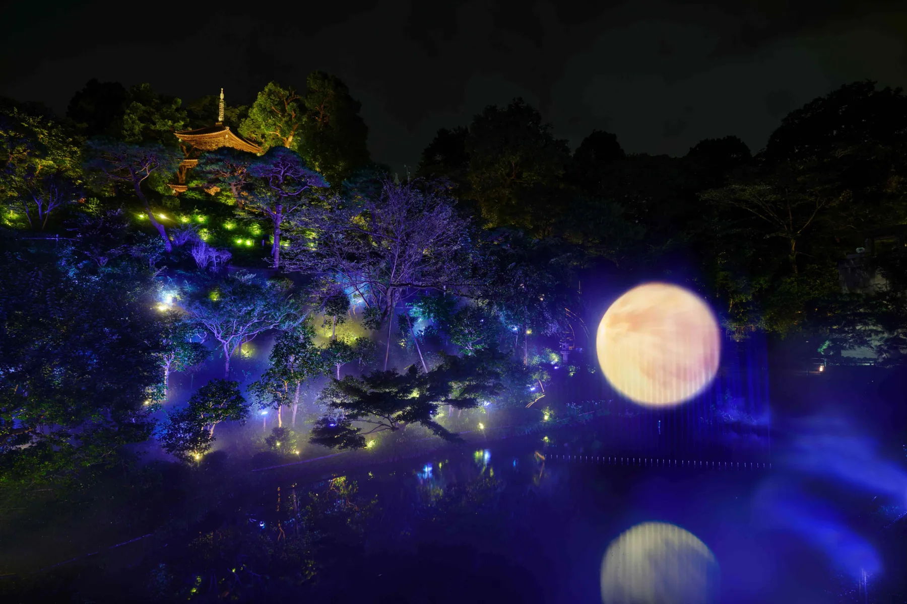 ＜庭園演出＞‟東京で一番近い月” TOKYO MOON_2