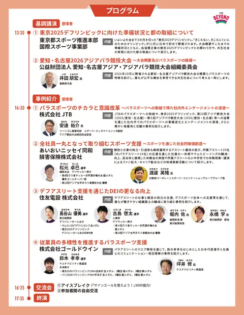 TEAM BEYOND CONFERENCE 企業と社員の心をつなぐパラスポーツの魅力
