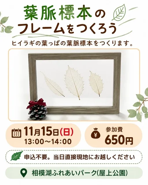 葉脈標本のフレームをつくろう