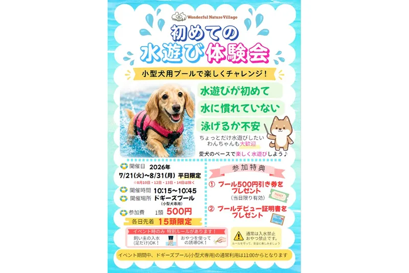 イベント「初めての水遊び体験会」