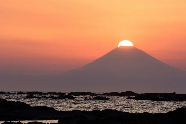 ダイヤモンド富士　伊戸地区
