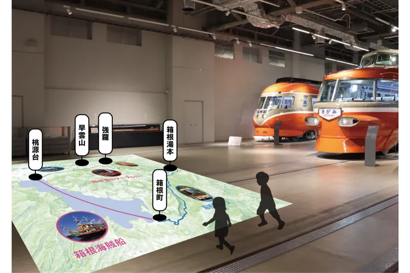 約1／1900スケールで再現した「箱根ゴールデンコース」（イメージ）