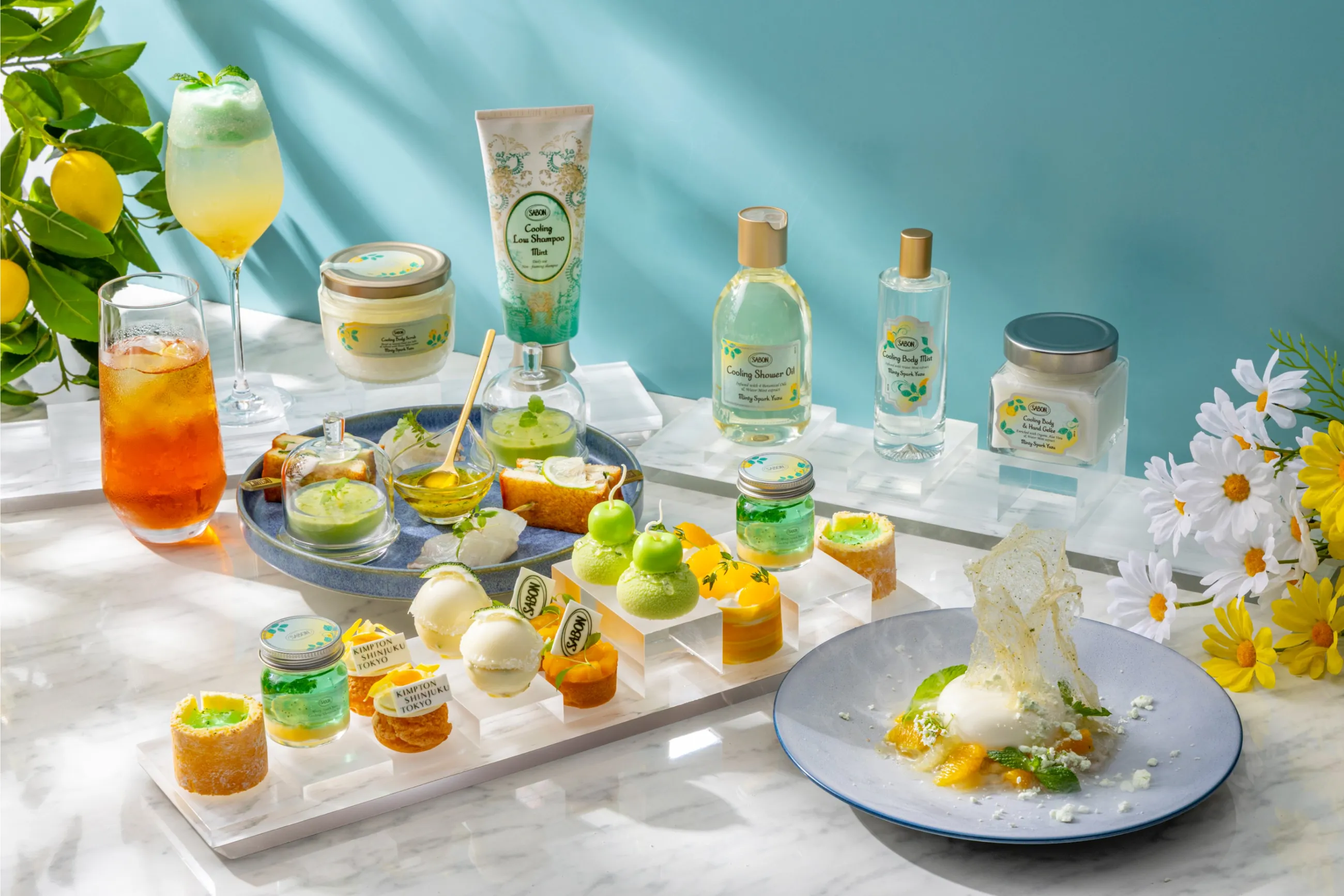 SABON × キンプトン新宿東京 ミンティスパーク・ユズ アフタヌーンティー