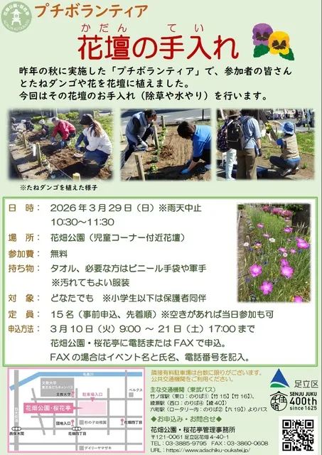 プチボランティア　花壇の手入れ