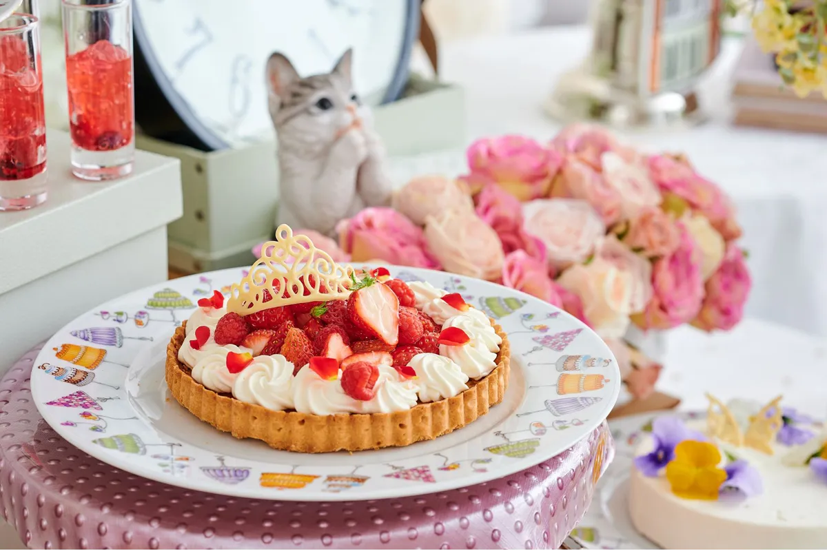 チェシャ猫の薔薇ケーキ チェシャ猫の薔薇ケーキ 薔薇のシュガーケーキ | かわいいと猫がいっぱい♪