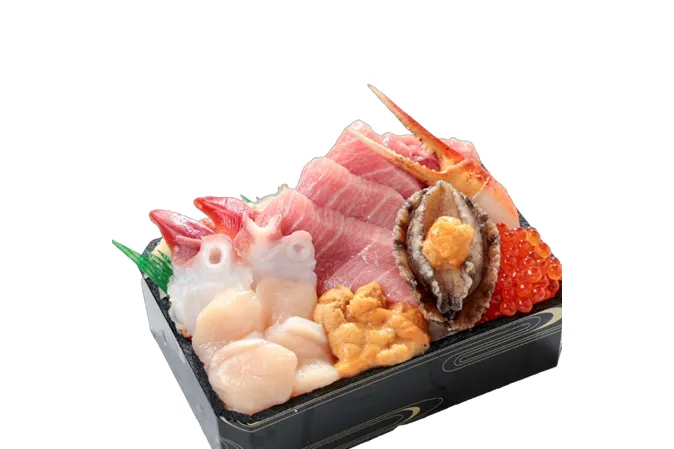 北海道産本鮪のトロを豪快に乗せた、豪華な海鮮弁当。   ［実演］おたる蝦夷屋（小樽市）大宝弁当（1折）3,510円〈各日30折限り