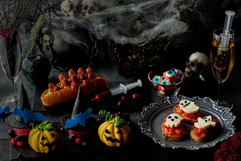 ハロウィンモチーフのフード