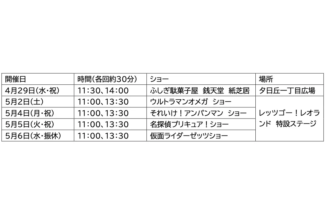 西武園ゆうえんち　ゴールデンウィークイベント_7