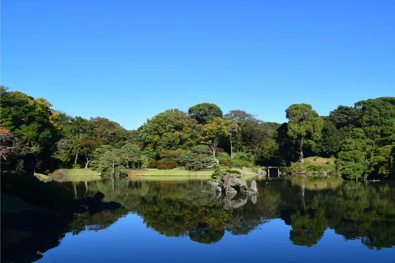 大泉水に浮かぶ中の島
