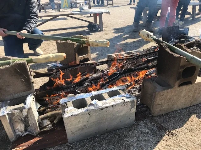 広島市森林公園 バウムクーヘンを焼いて食べよう