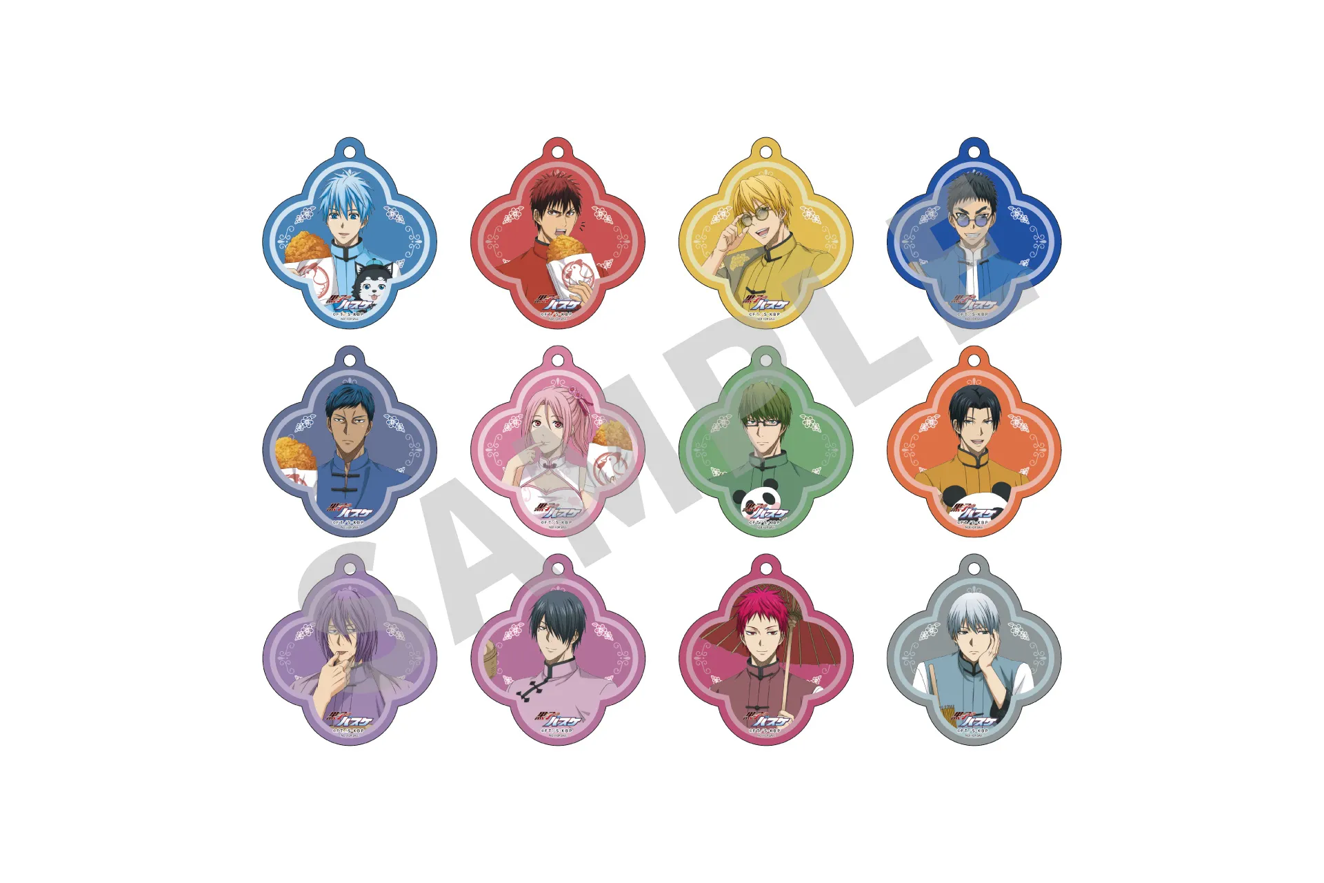 黒子のバスケ 中華街 ガラポン アクリルボード グリッター缶バッジ 黄瀬 黒子のバスケ 中華街 ガラポン アクリルボード グリッター缶