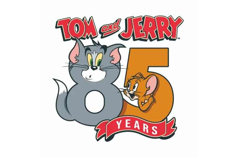 「トムとジェリー」85thロゴ　TOM AND JERRY and all related characters and elements © & ™ Turner Entertainment Co. (s25)