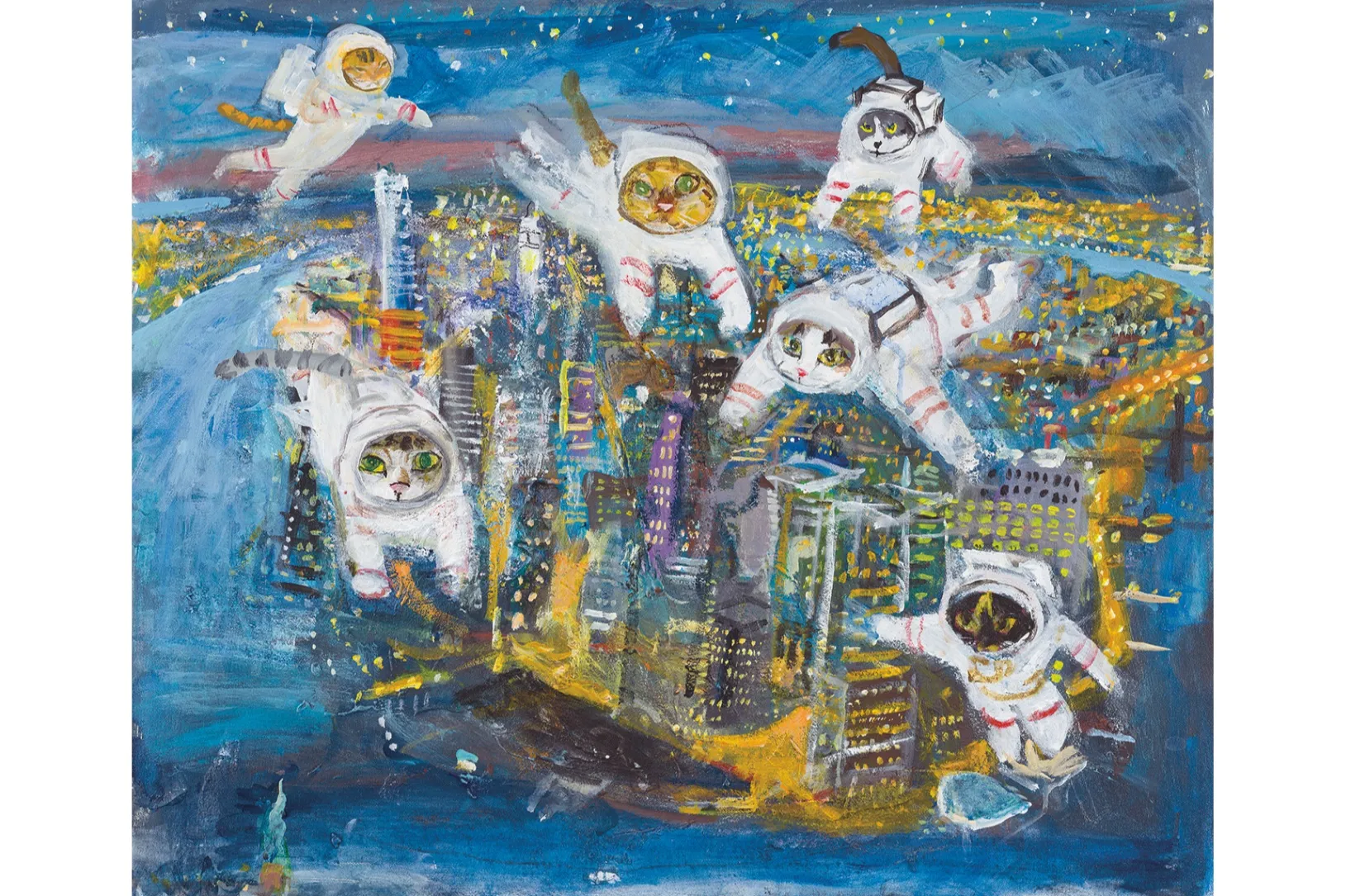 久下貴史 マンハッタナーズ 版画 NY猫絵暦11月 久下貴史 原画・版画展～マンハッタナーズの猫たち～