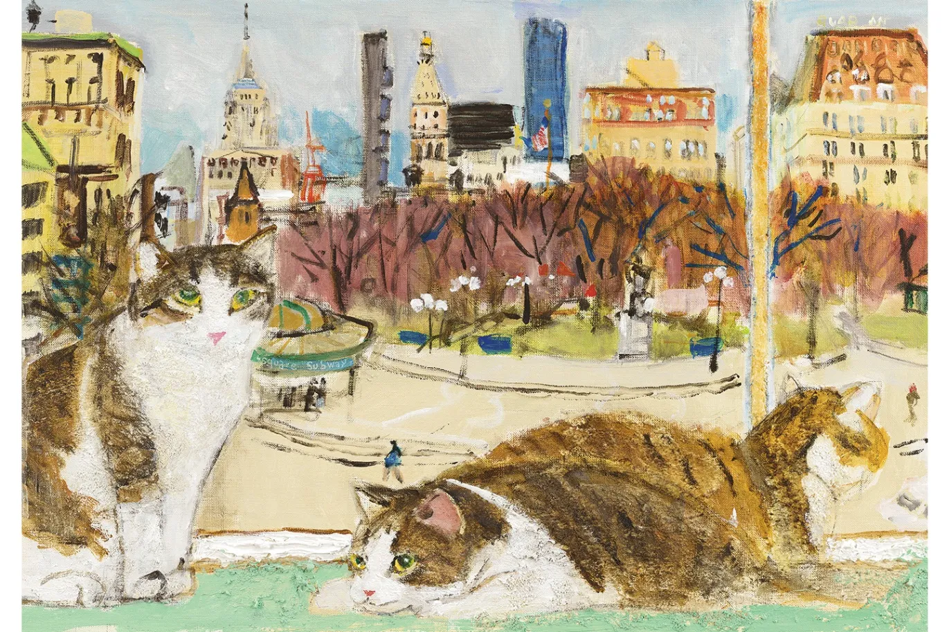 久下貴史 マンハッタナーズ 版画 NY猫絵暦11月 久下貴史 原画・版画展～マンハッタナーズの猫たち～