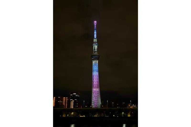 春の新しい特別ライティング「桜宙（さくらそら）～Sakura SKY～」　©TOKYO-SKYTREE