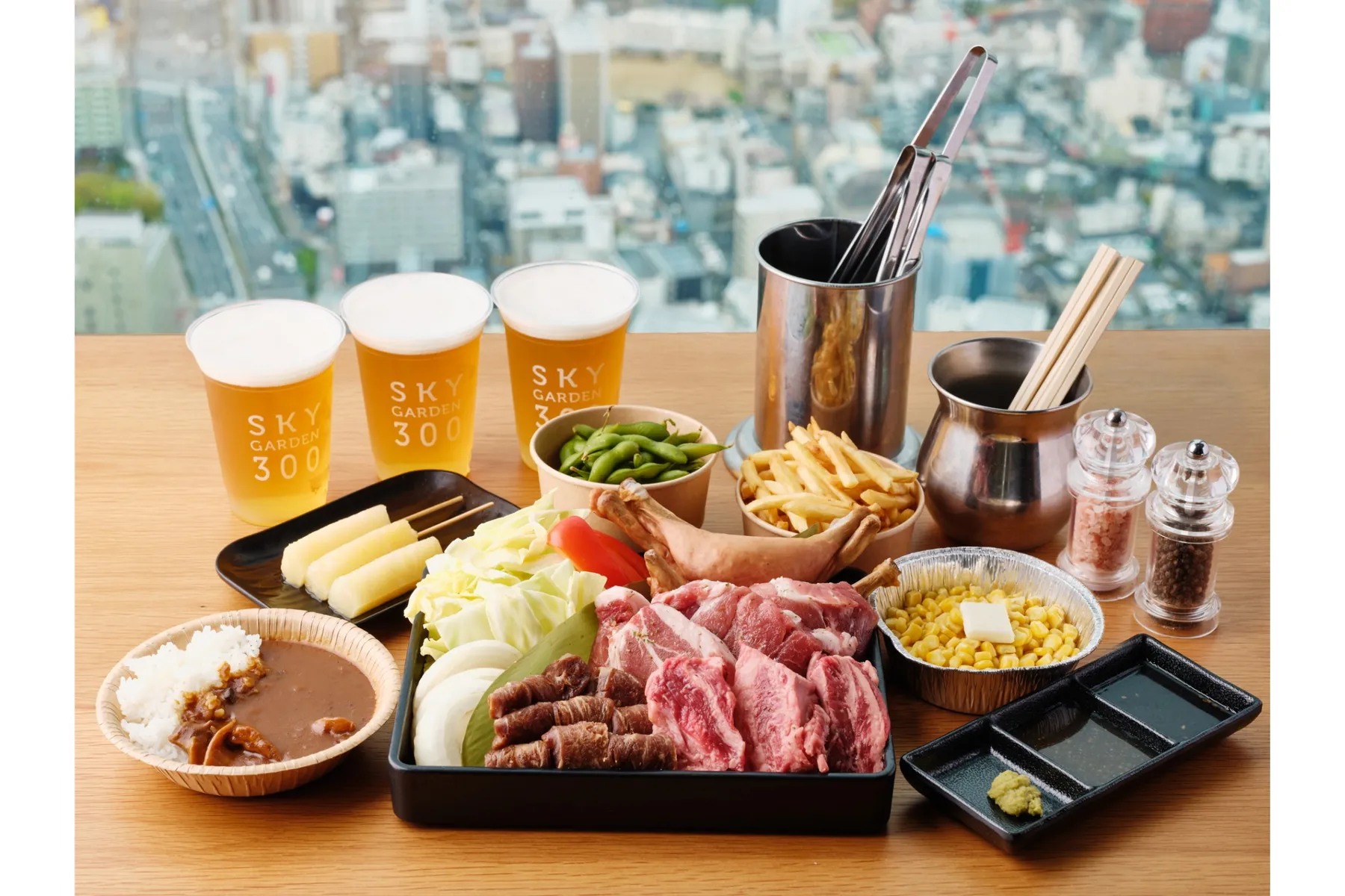 ハルカスでソラメシ 食べるで↑BBQ/あべのハルカス_2