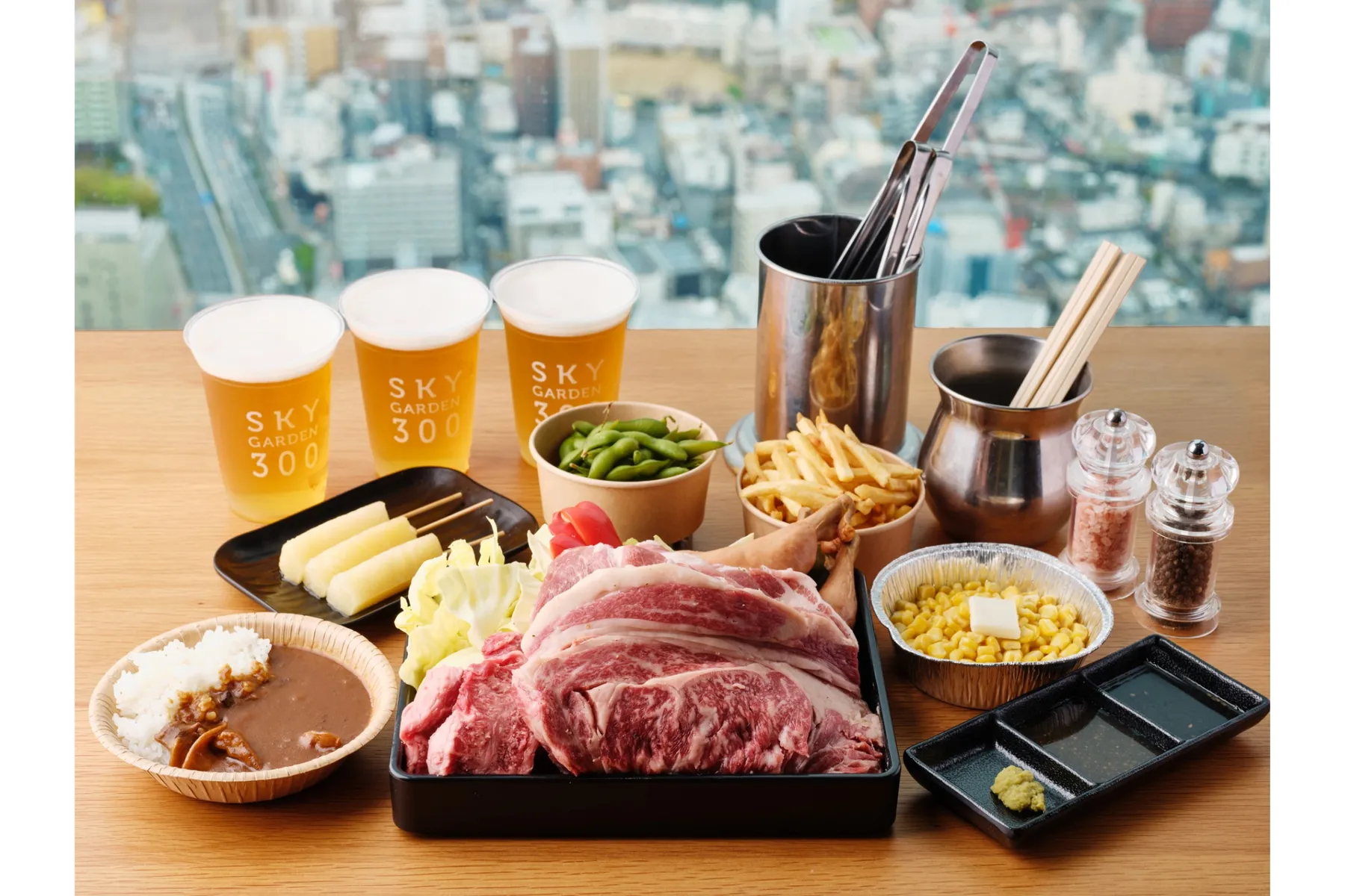 ハルカスでソラメシ 食べるで↑BBQ/あべのハルカス_3