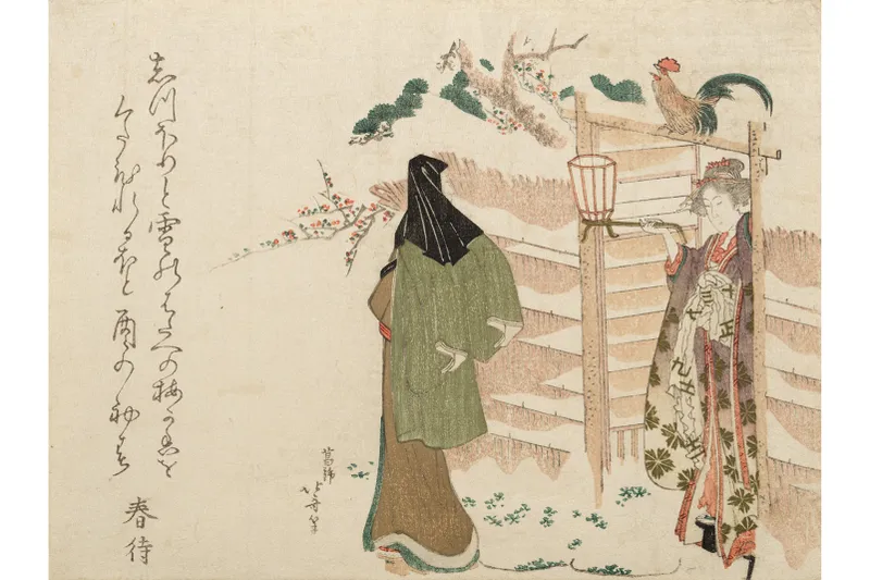 葛飾北斎「雪の朝」　すみだ北斎美術館蔵（通期） ※半期で同タイトルの作品に展示替えが行われます。