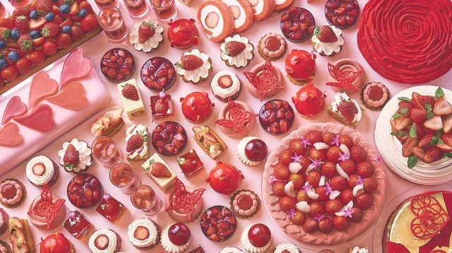 ヒルトン京都イチゴ尽くしのスイーツビュッフェ