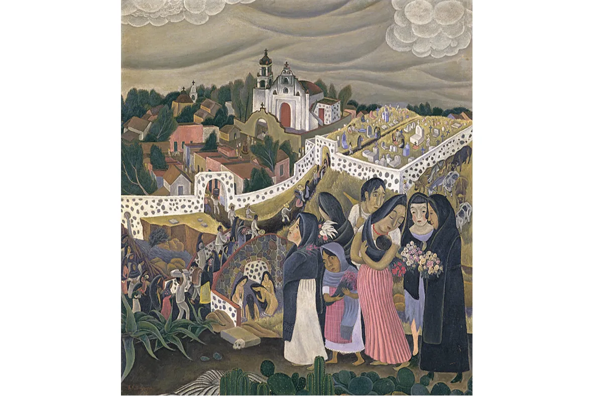 北川民次水彩画 北川民次「男と女」水彩24×27cm