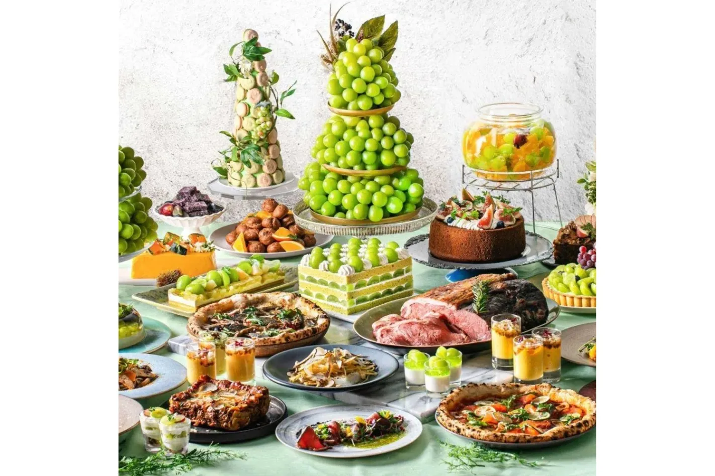 秋ブッフェ☆シャインマスカット食べ放題や旬のイタリアン約60種【XEX