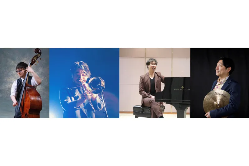 内田義範（Bass）／大田垣“OTG”正信（Trombone）／阿部篤志（Piano）／川島佑介（Drums）