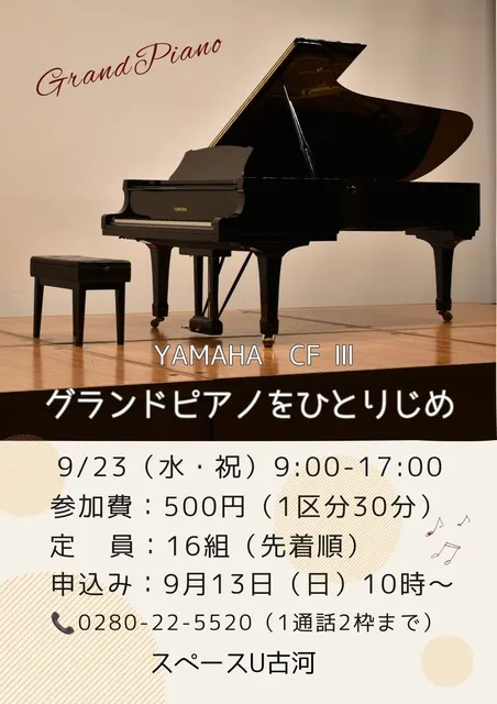 グランドピアノをひとりじめ