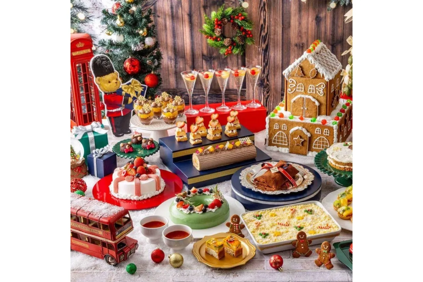 クリスマススイーツビュッフェ「Teddy Bear in London」【ヒルトン東京