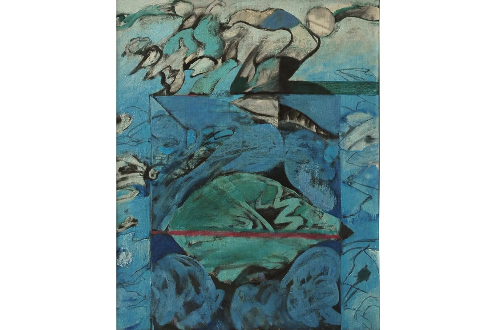 美術館展示品 版画　アンティーク 　野原 追悼 野見山暁治 野っ原との契約