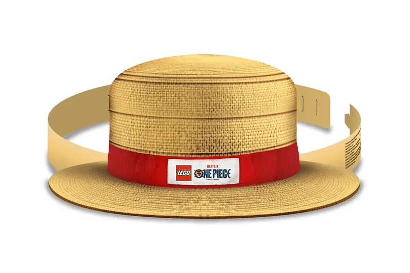 アプリダウンロード・LINE友だち登録でレゴ®ワンピース「麦わら帽子」ヘッドバンドをプレゼント！　LEGO, the LEGO logo and the Minifigure are trademarks of the LEGO Group. ©2025 The LEGO Group. ©Eiichiro Oda/SHUEISHA ©Netflix/Tomorrow