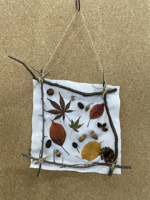 花育きっず　10月　「落ち葉でアート」
