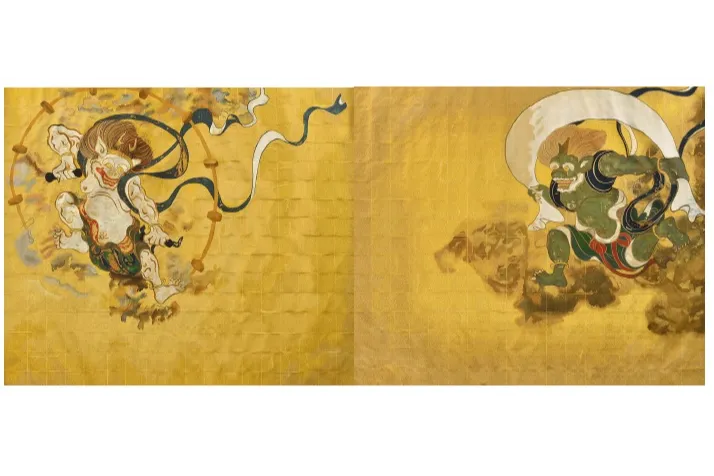 京都　木製 高級額　能楽図絵　能画　能絵　西陣織 京都西陣織の魅力・西陣と呼ばれて555年