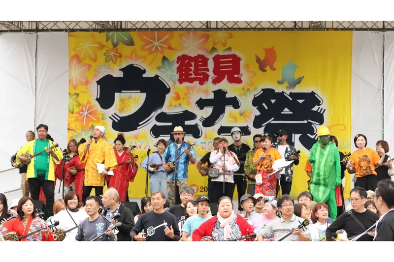 昨年の鶴見1000人三線の模様