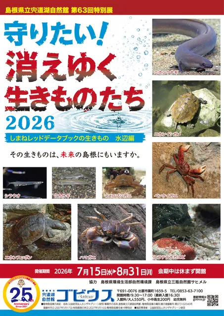 第63回特別展「守りたい！消えゆく生きものたち2026～しまねレッドデータブックの生きもの水辺編～」_1