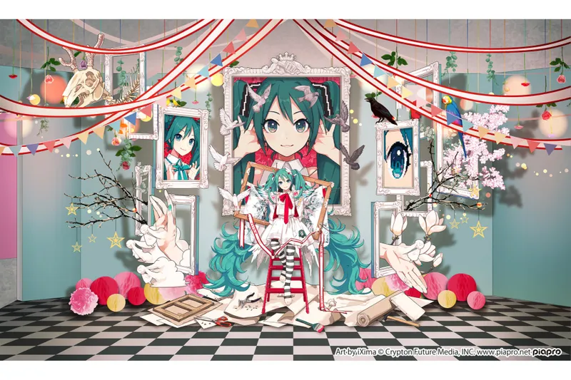 初音ミクとEko iXimaのミクストメディア展