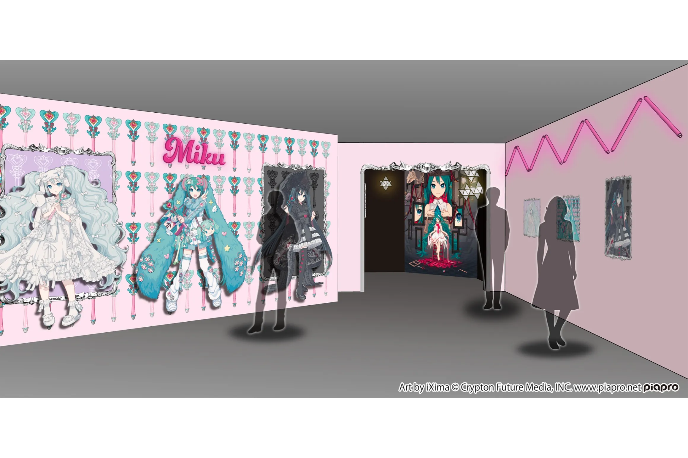 初音ミクとEko iXimaのミクストメディア展
