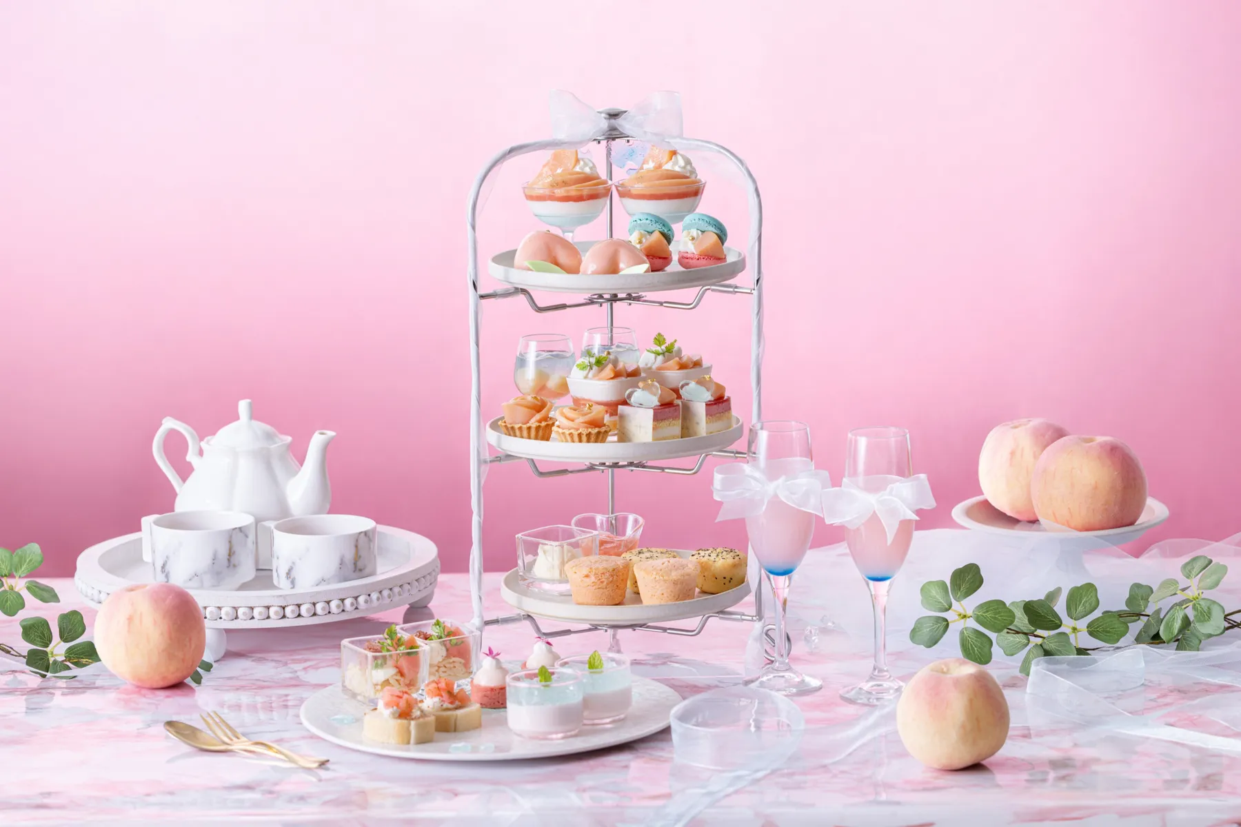 Peach Afternoon Tea Set～Pink&Aqua Blue～【川越プリンスホテル】_1