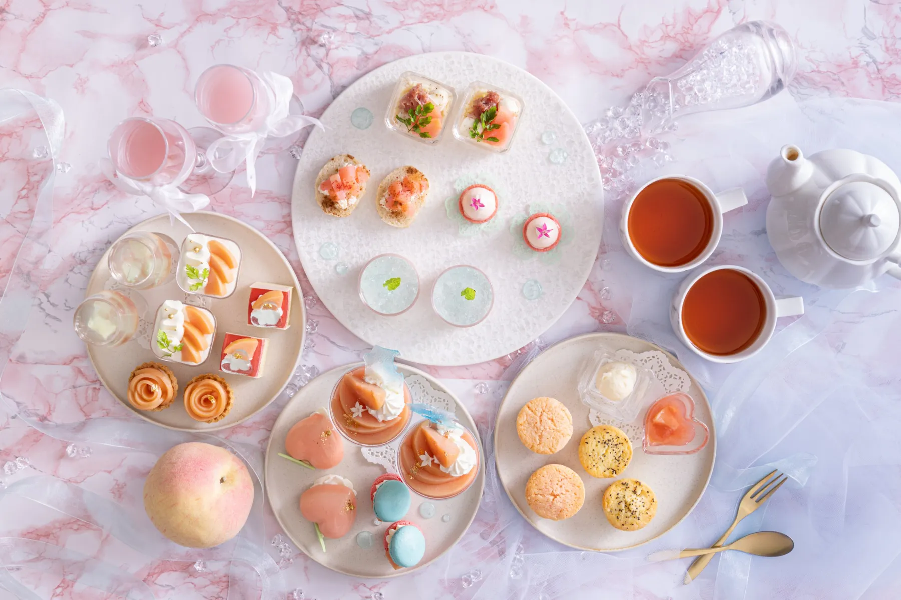 Peach Afternoon Tea Set～Pink&Aqua Blue～【川越プリンスホテル】_5