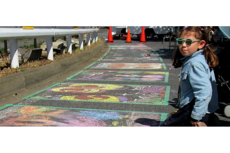 代官山春花祭2022_チョークアート