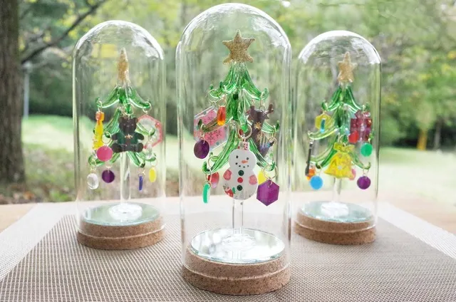 クリスマス限定　UVレジン「ガラスのドームツリー」