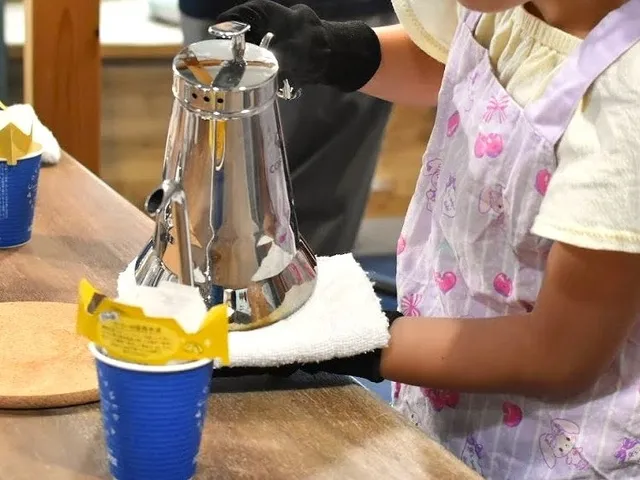 親子でコーヒー体験