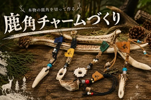 鹿角チャームづくり
