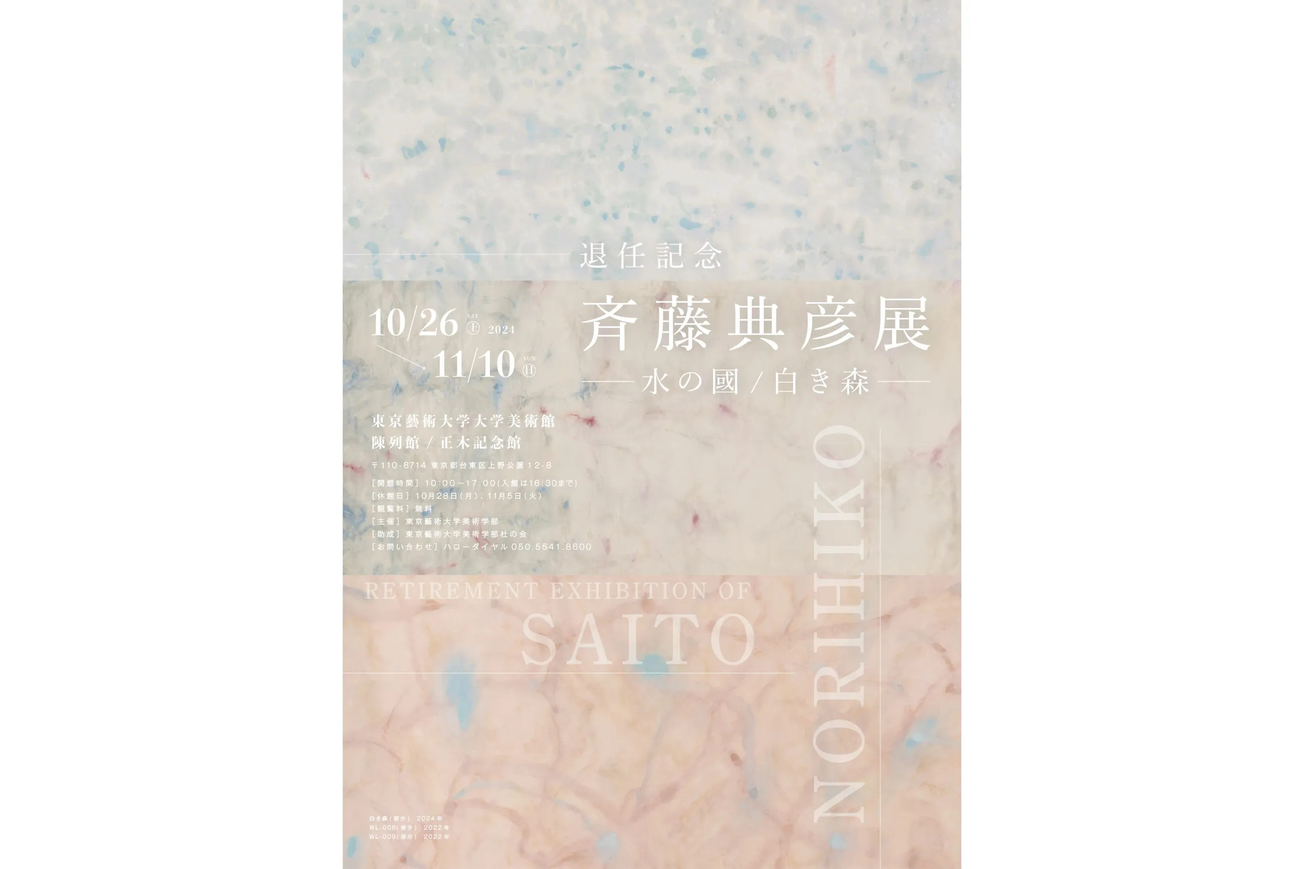退任記念 斉藤典彦展―水の國/白き森―