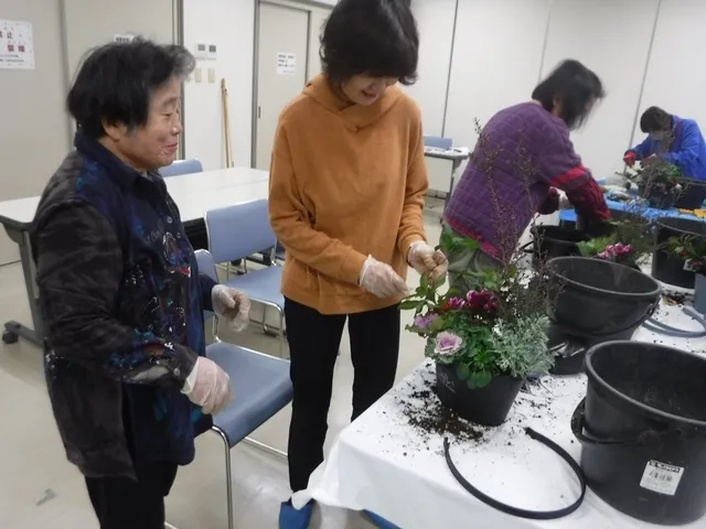 山野草の寄せ植え教室（12月）_1