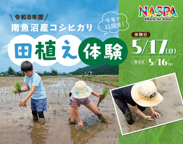 令和8年度 南魚沼産コシヒカリ田植え体験