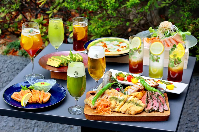 ▲こだわりのお茶料理とドリンク