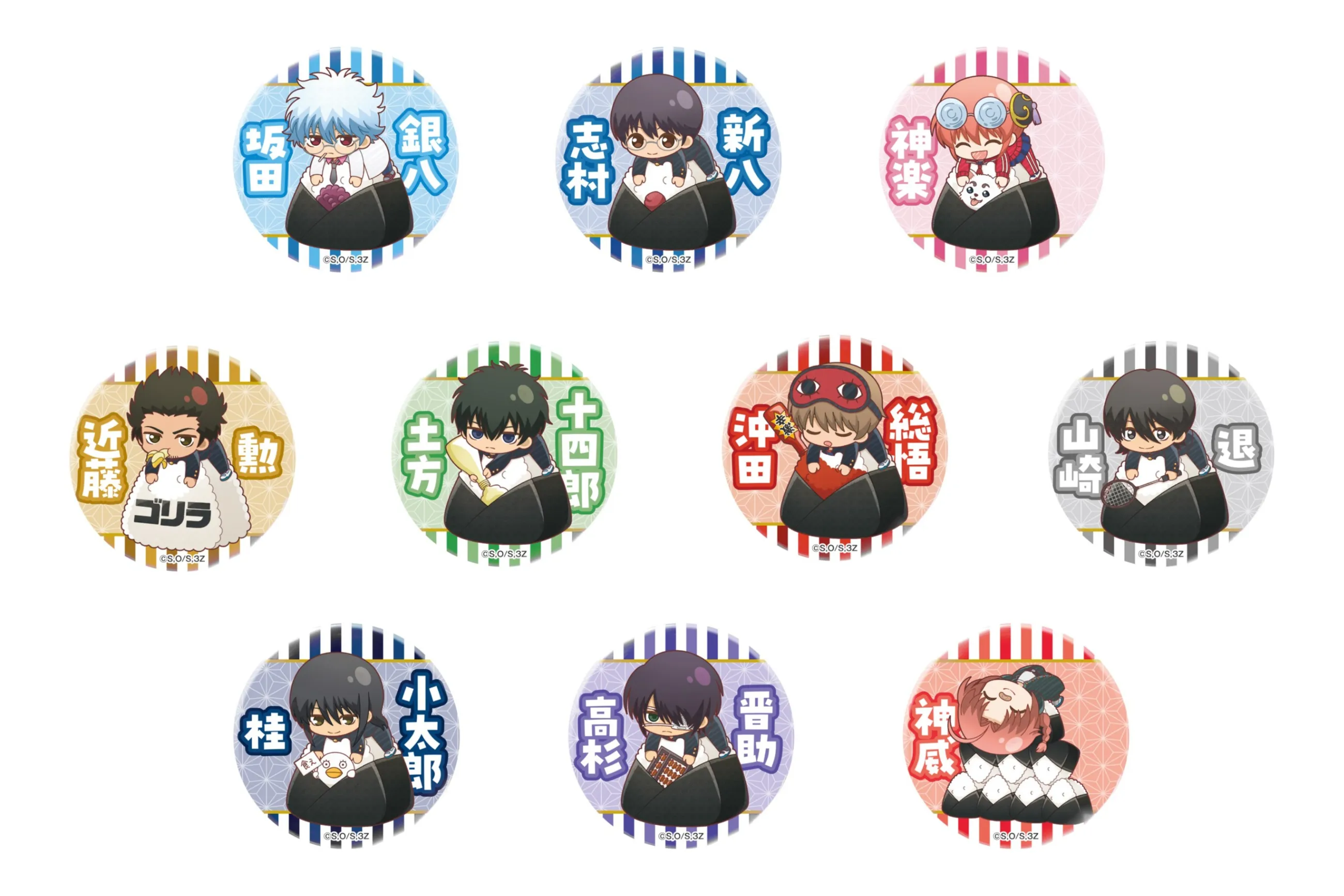 銀魂　キャラポップストア　エリザベスからの挑戦状　神威　スクエア缶バッジ TVアニメ『銀魂』キャラポップストアで新規描き下ろしイラストを