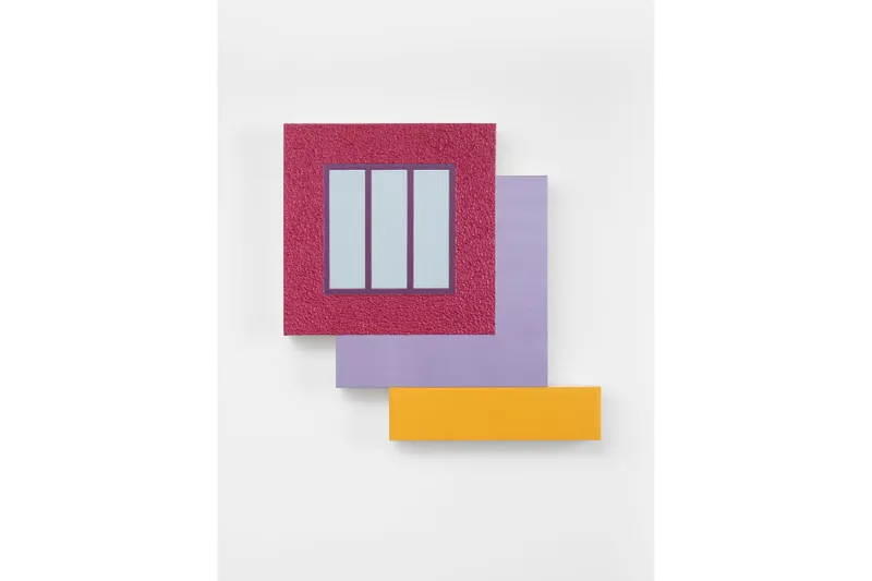 Peter Halley, Magenta-prison (2026) Courtesy of Ceysson & Bénétière